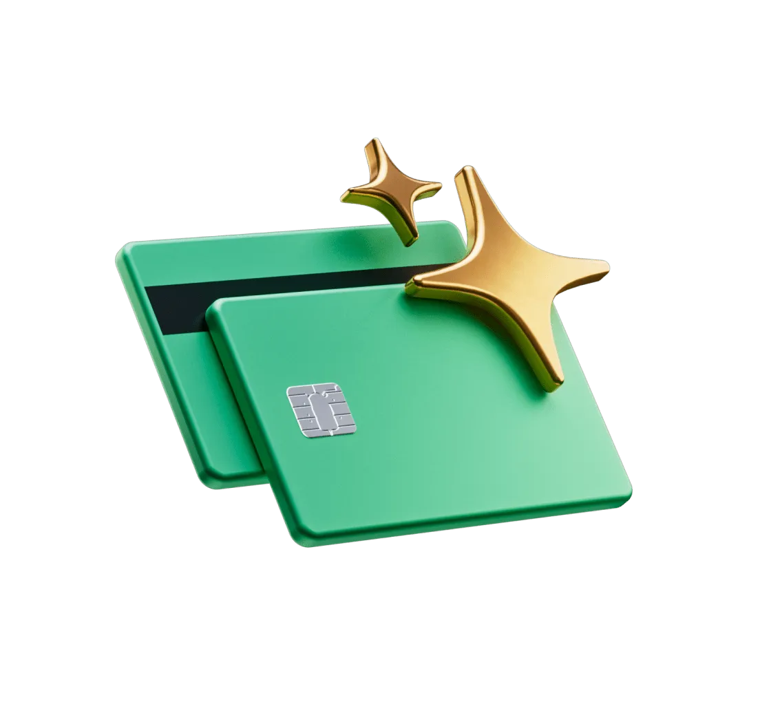 bank card with the stars